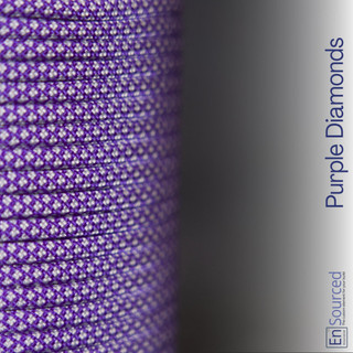 Purple Diamonds paracord sleeving