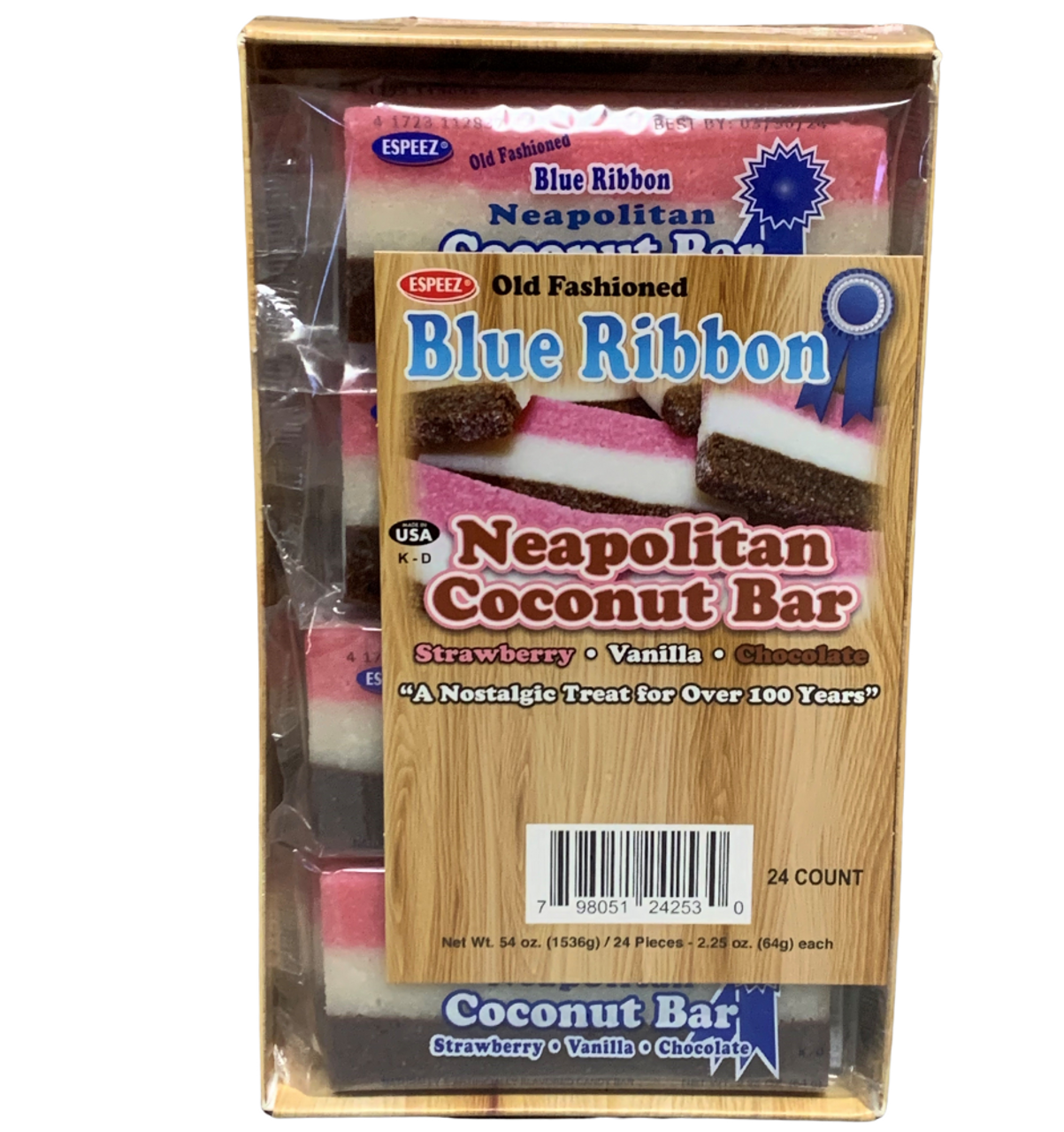 Neapolitan Coconut Bars 24 Ct Box -  Canada