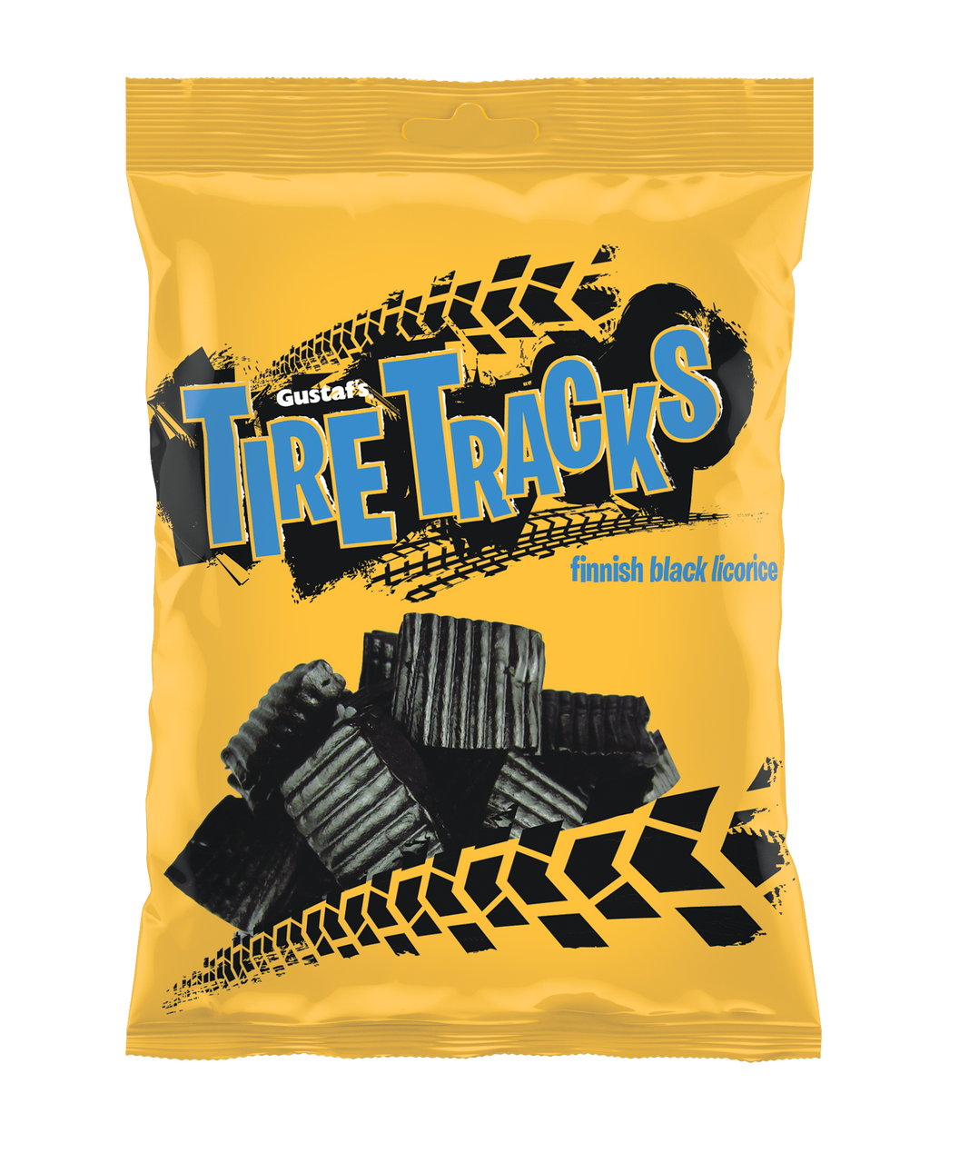 Gustaf's Tire Tracks - Black Licorice Bites - 12 Ct. Box