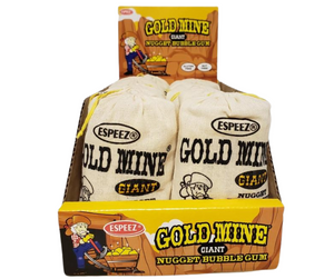 Giant Gold Mine Nugget Bubble Gum - 12 Count Bags