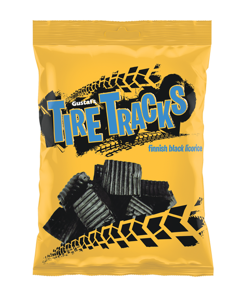 Gustaf's Tire Tracks - Black Licorice Bites - 12 Ct. Box