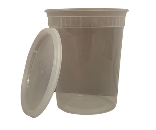 Deli Cups With Lids - 32Oz. Capacity - 24 Ct. Sleeve