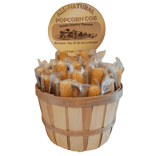 Popcorn on the Cob - Microwave Popcorn - 48 Count Yellow W/Basket