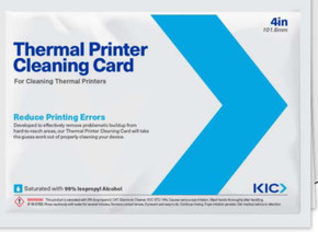 Thermal Printer Cleaning Card 4”x6” - 101.6mm x 152.4mm Series 212 (3 Layer) - 25 Cards