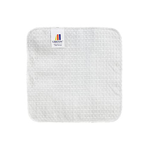 UBICON 100% Organic, Soft and Climate Friendly Cotton White Dish Cloth (10" X 10") Featuring Waffle Wave Design for Extra Absorbency, Cleaning Power and Durability