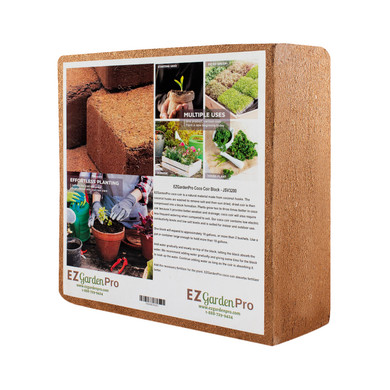 EZGardenPro Coco Coir Block - Organic Garden Soil for Indoor, Outdoor Gardens and Greenhouse; Each 11 Pound Block Gets about 2 Bushels, Excellent Aeration, Reduces Weed Growth, and Retains Water