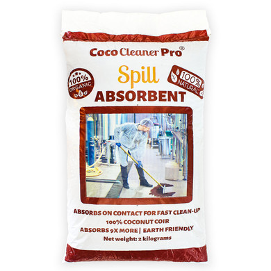 CocoCleanerPro Coconut Coir Oil Absorbent, Paint Hardener & Sweeping Compound for Easy Clean-up, Absorbs 9X Volume, 4.4 Pounds (More than 5 Gallons) – 100% Natural, Non-Toxic & Earth Friendly