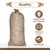 UBICON Burlap Sand Bag with Natural Jute Draw String - Size: 14" x 26" - Sandbags 50lb Weight Capacity - Sandbags for Flooding - Sand Bag - Flood Water Barrier 