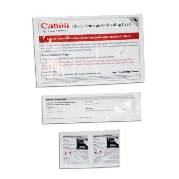Canon Check Scanner Cleaning Kit (1 Cleaning Card, 1 Wipe and 1 Swab)