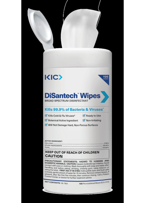 DiSantech Wipes Broad Spectrum Disinefectant - Clean & Disinfect in One Easy Step