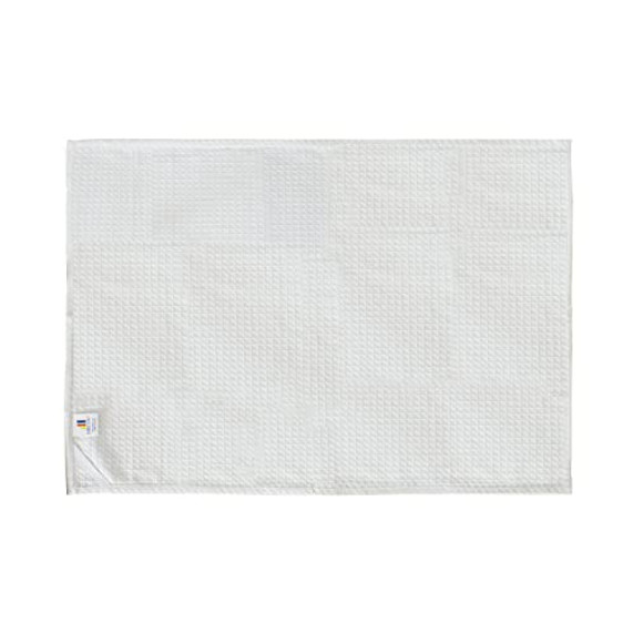 UBICON 100% Organic, Soft and Climate Friendly Cotton White Towels (30" X 22") Featuring Waffle Wave Design for Extra Absorbency, Cleaning Power and Durability