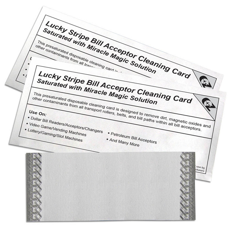 KICTeam K2-BMB50M Lucky Stripe Bill Acceptor Cleaning Card with Miracle Magic