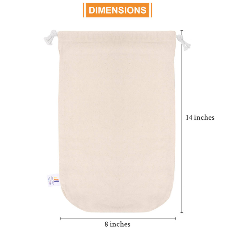 UBICON Medium 8" x 14" Heavy Duty Cotton Bag