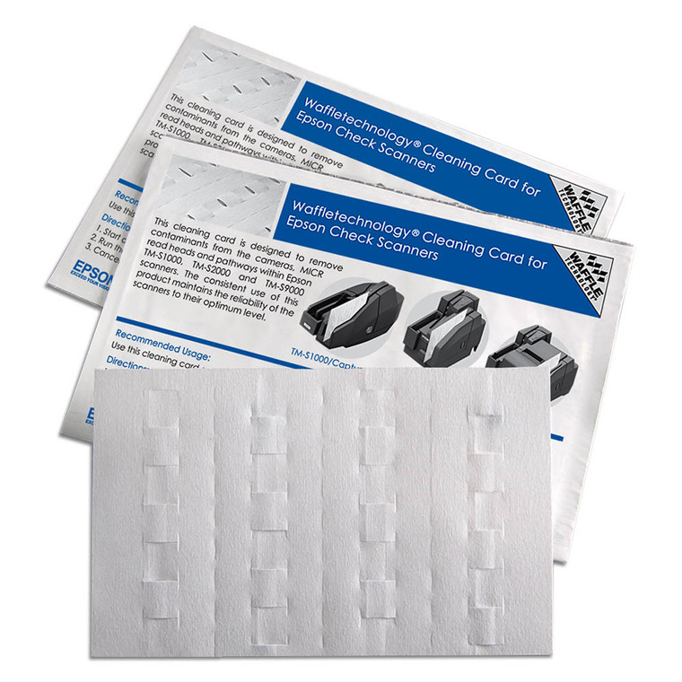 KICTeam KWEPS-CS1B15WS Waffletechnology Epson CaptureOne Check Scanner Cleaning Card