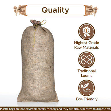 Sandbaggy Burlap Sand Bag - Size: 14 x 26 - Sandbags 50lb Weight Capacity  - Sandbags for Flooding - Sand