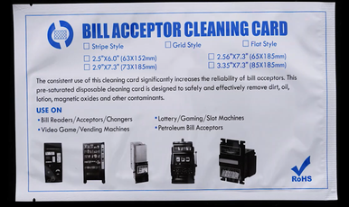 Currency Counter Cleaning Card - IPA Pre-Saturated for Bill Validators ...