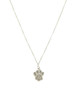 Large Paw Print Sterling Silver Necklace Stone Cottage Jewelry