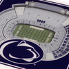 Penn State Beaver Stadium 3D Coaster Set, YouTheFan!, 4x4 inches, clear protective top layer.