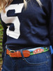 Penn State Leather  and Needlepoint Belt