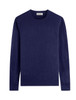 Mens Silk Cotton Cashmere Navy Sweater Bugatchi