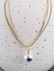 Womens Faux Pearl and Gold Penn State Necklace
