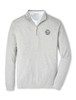 Peter Millar Penn State Vault Lion Logo Quarter Zip in light grey with embroidered logo.