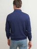 Penn State Vault Lion Logo Quarter Zip by Peter Millar, navy blue, classic fit sweater.