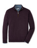 Mens Peter Millar Merino Quarter Zip Deep Purple