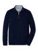 Mens Peter Millar Merino Quarter Zip Navy Blue