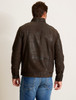Tommy Bahama Mens Leather Rocker Jacket