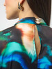 Womens Watercolor Print Satin Dress Joseph Ribkoff