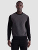 Diamond Knit Crew Neck Sweater Bugatchi Black