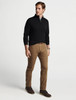 Peter Millar Black Cotton Quarter Zip