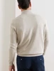 Mens Peter Millar Lightweight Tan Quarter Zip Sweater