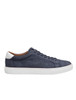 Luther Perfed Lace-To-Toe Navy Suede Sneaker | Johnston & Murphy