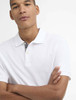 Barbour Tartan Trim Solid White Mens Polo