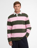 Barbour Broome Rugby Shirt Pink and Olive