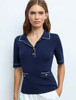 Navy & White Polo Top | Aldo Martins