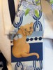 Close up of Gameday Lion Silk Scarflette