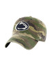 Penn State camouflage hat with embroidered logo, '47 Brand, green, brown, and black camo colors.