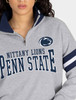 Close up of Penn State Stripe Trim Quarter Zip