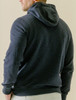 Penn State Andy Hoodie in dark gray, B. Draddy brand, long sleeves, quilted doubleknit hoodie.