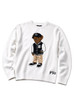 Penn State White Varsity Bear Sweater | Bruzer