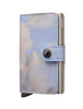 Secrid Clouds Art Miniwallet, Italian leather, aluminium card protector, cloud design, blue and white.