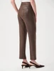 Back of Foiled Silky Knit Straight Pants