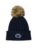 Navy Penn State Cable Knit Hat LogoFit
