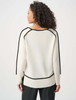 Back of Joseph Ribkoff Cashmere & Wool Contrast Trim Sweater