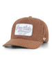 Penn State Corduroy Patch Hat, brown '47 Brand hat with embroidered patches and snapback closure.