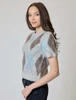 Womens Short Sleeved Argyle Sweater