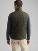 Peter Millar Essential Essex Vest in green color and quilted design on a man.